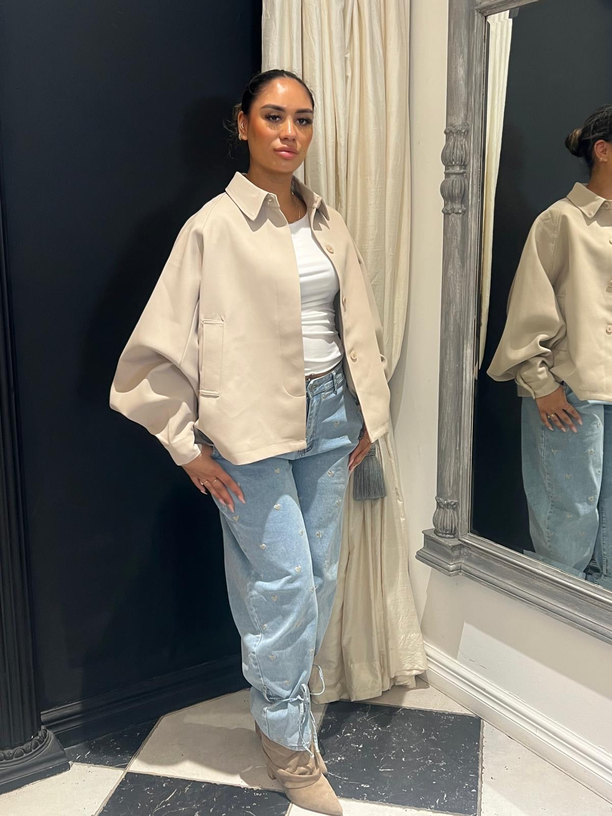 Ambika Oversized Jacket Beige