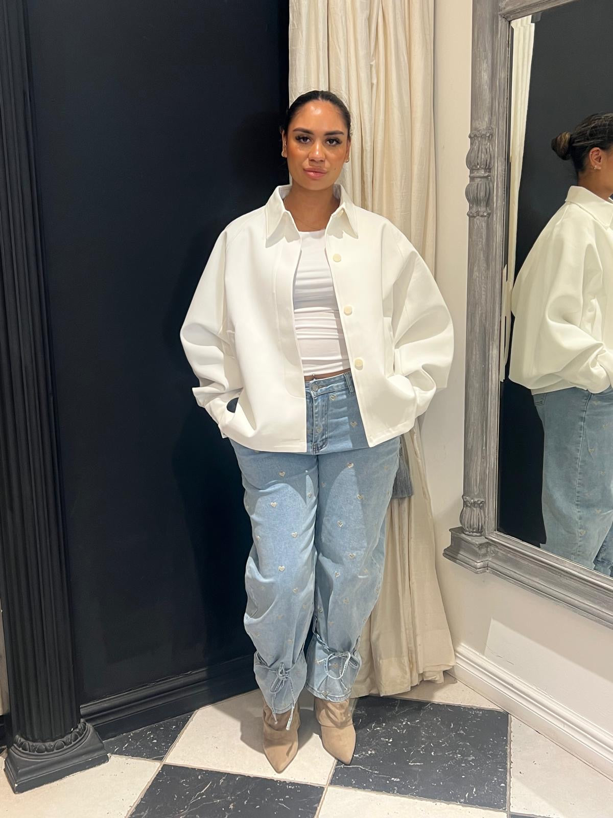 Ambika Oversized Jacket Wit
