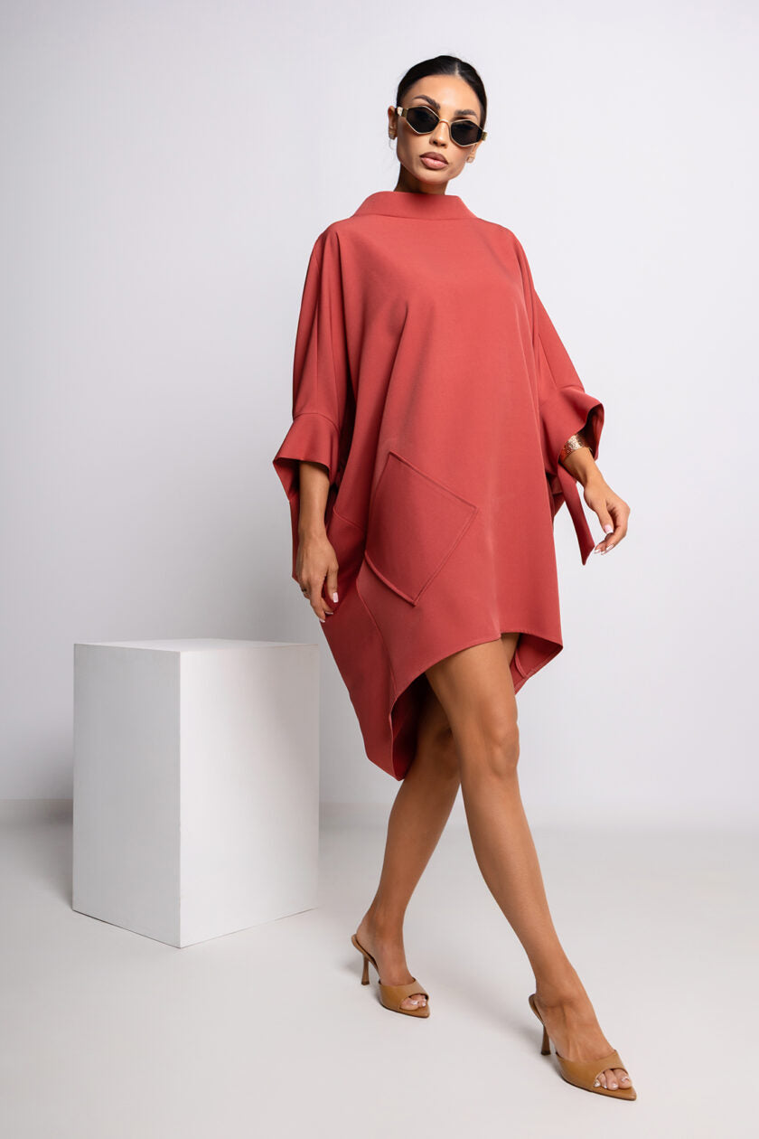 Oversized Kimono Jurk Terracotta