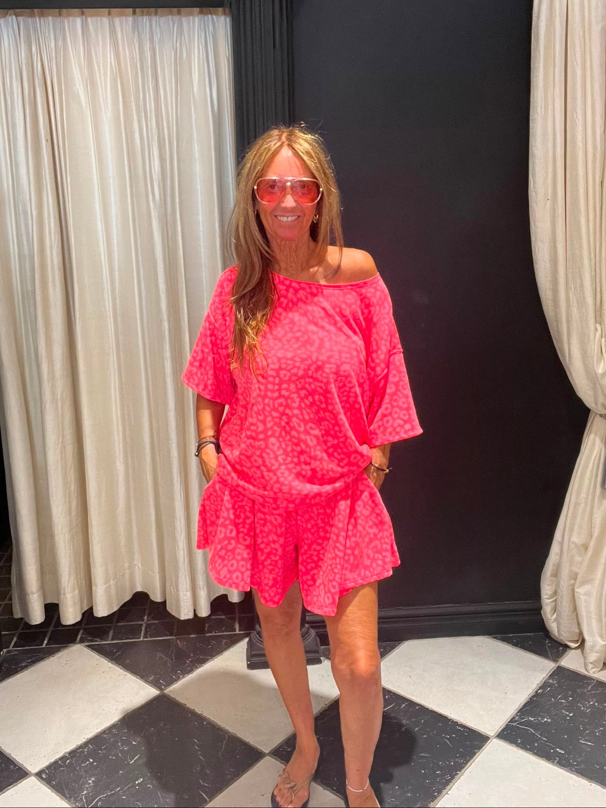 2 Delig Setje Neon Roze Luipaardprint