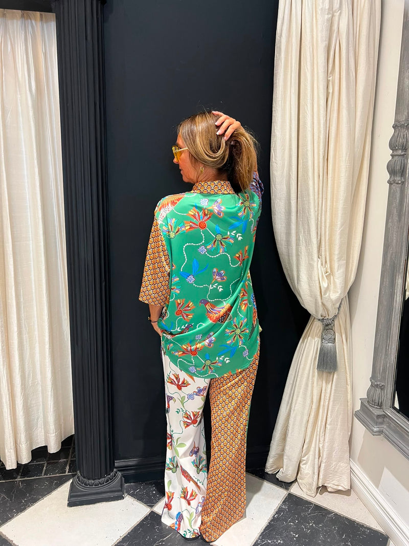 2-Delige Set Mixed Print | Groen Multi