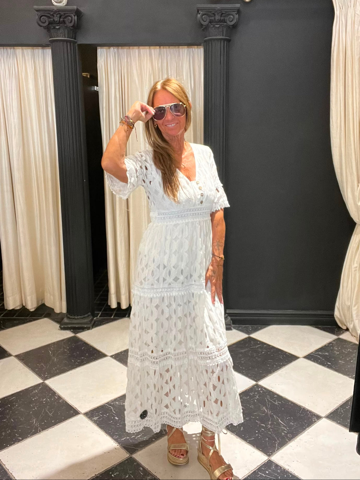 Maxi Jurk White Lace