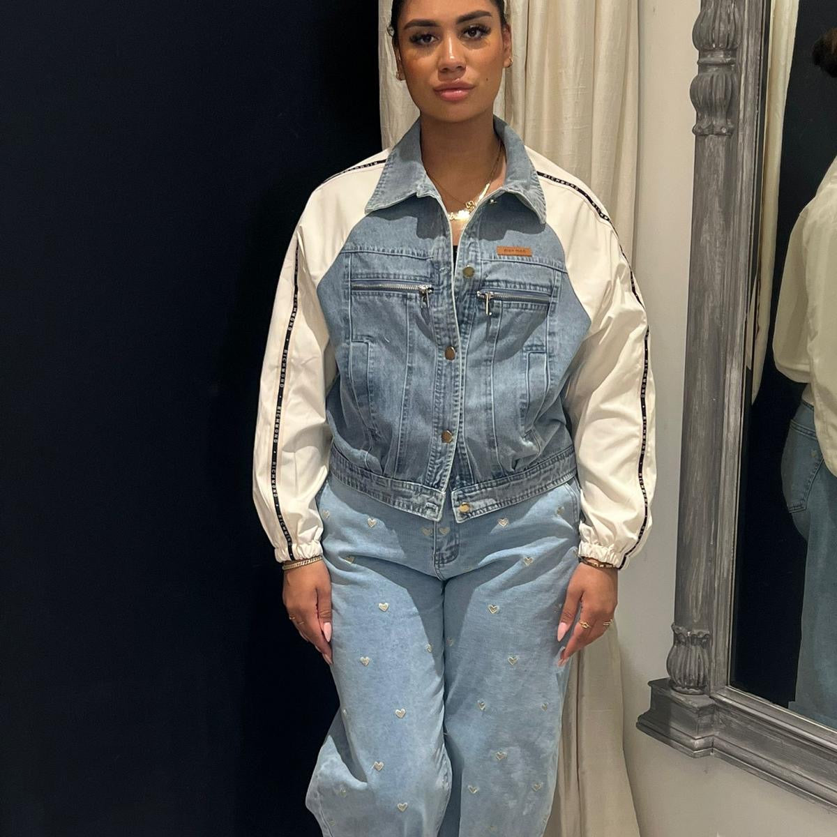 Jacket Denim Sporty Wit