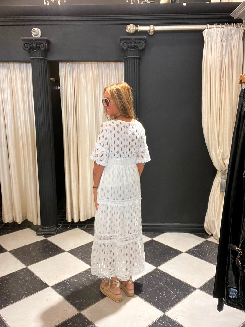 Maxi Jurk White Lace