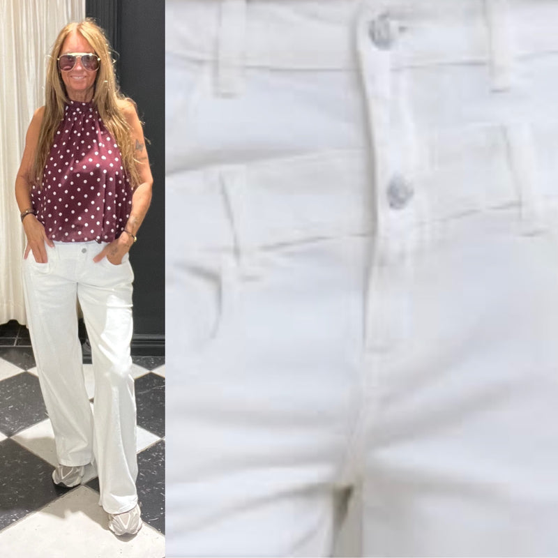 Wide Leg Jeans Off White