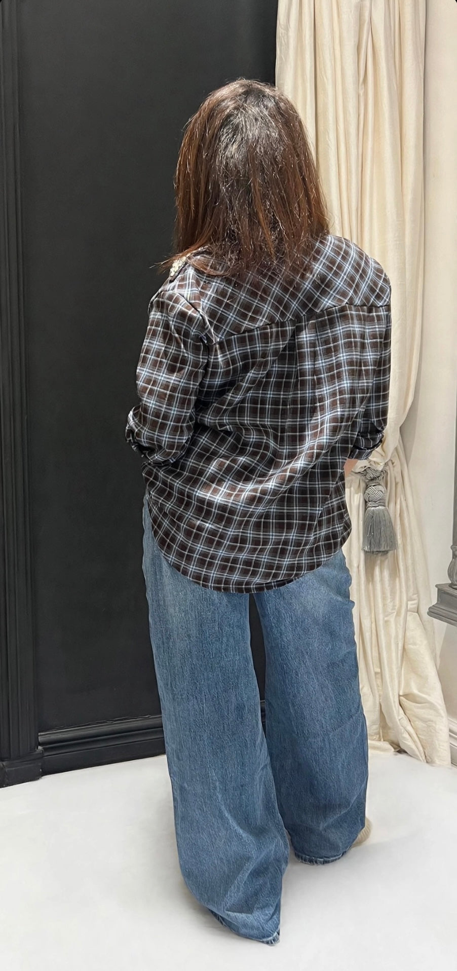 Ruiten blouse strass