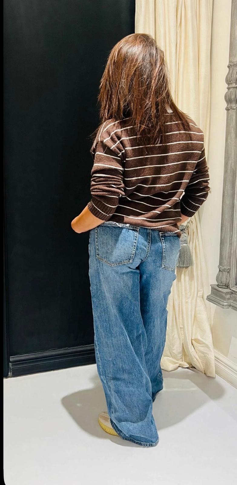 Tekkel sweater bruin