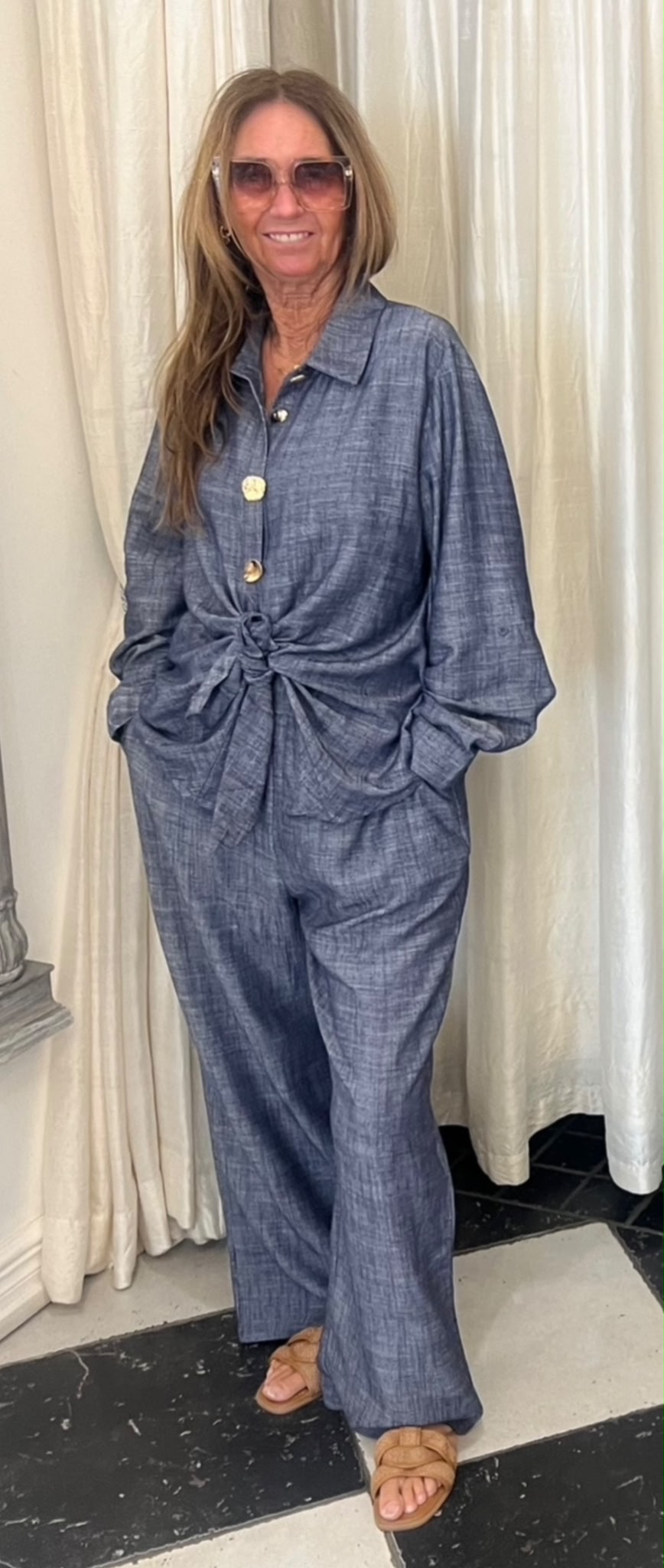 2 Delige Set Denim Look