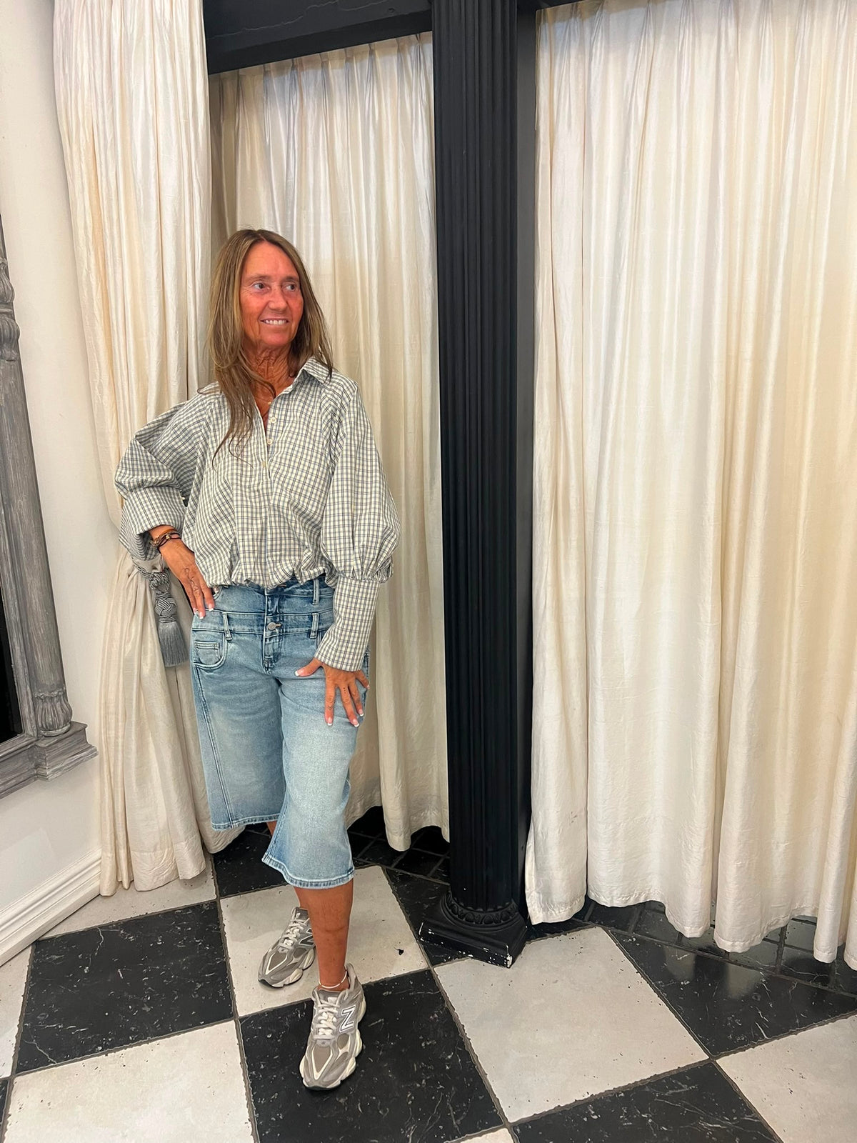Lichtblauwe Capri Jeans